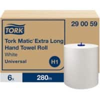 Tork Matic Universal Handdoekrol H1 Zonder vouw Wit 1-laags 290059 6 Rollen à 280 m