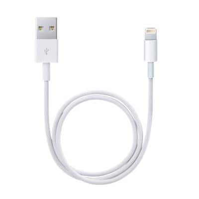 Apple ME291ZM/A USB-kabel USB-A 2.0 mannelijk naar Lightning  0,5m Wit