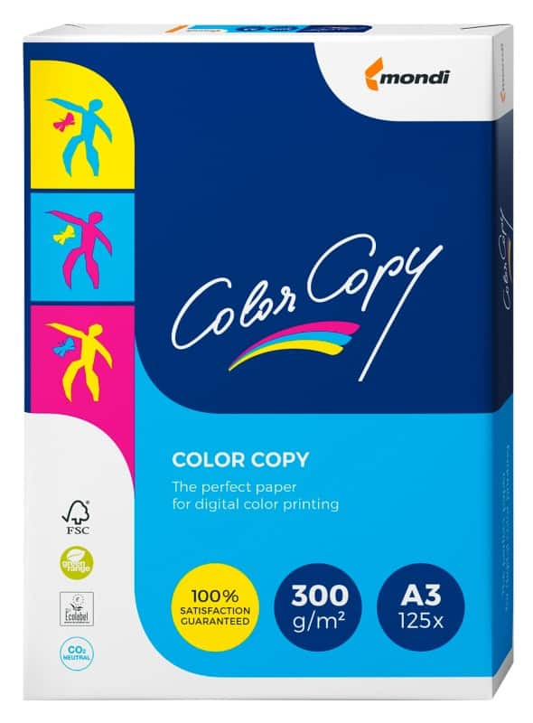 Color Copy Color Paper A3 Kopieerpapier  300 g/m² Satijn Wit 125 Vellen