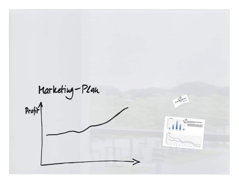 Sigel Artverum Glasbord Magnetisch Enkel 120 (B) x 100 (H) cm Wit