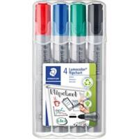 STAEDTLER 356WP4 Flipchart marker Ronde punt Kleurenassortiment 4 Stuks