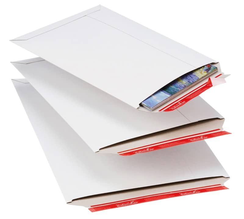ColomPac Kleefstrip Enveloppen Wit 455 (B) x 30 (H) mm Zonder Venster 425 g/m² Pak van 20