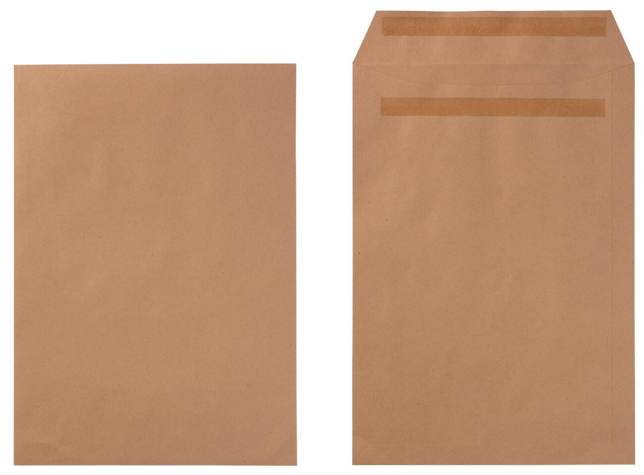 Office Depot Akte-enveloppen 229 x 324 mm Zelfklevend Zonder venster 90 g/m² Bruin 250 Stuks