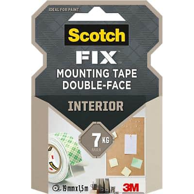 Scotch-Fix Montagetape voor binnen Wit 19 mm x 1.5 m