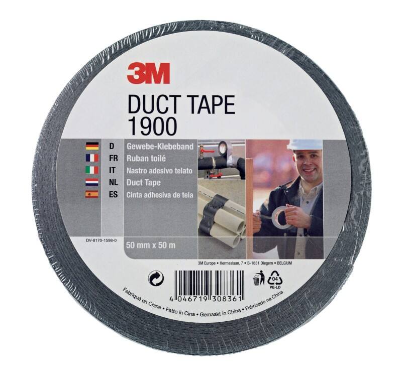 3M Economy Duct Tape 1900 Zilver 50 mm x 50 m