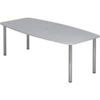 Hammerbacher Conferentietafel Grijs, zilver Gemelamineerde spaanplaat KT22C 2.200 x 1.050 x 740 mm