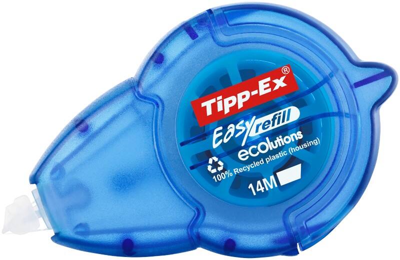 Tipp-Ex ECOlutions Easy Refill 100% Gerecycled Navulbaar Correctieroller 5,0 mm x 14 m Wit