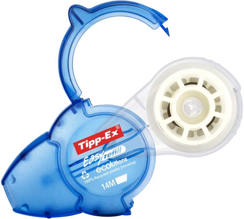 Tipp-Ex ECOlutions Easy Refill 100% Gerecycled Navulbaar Navulling correctieroller 5 mm x 14 m Wit