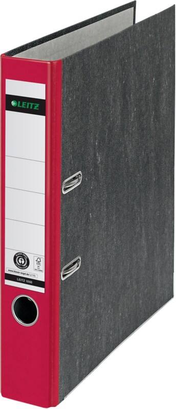 Leitz 180° Smal Ordner A4 52 mm Rood 2 Ringen 1050 Wolkenmarmer Staand Gerecycled