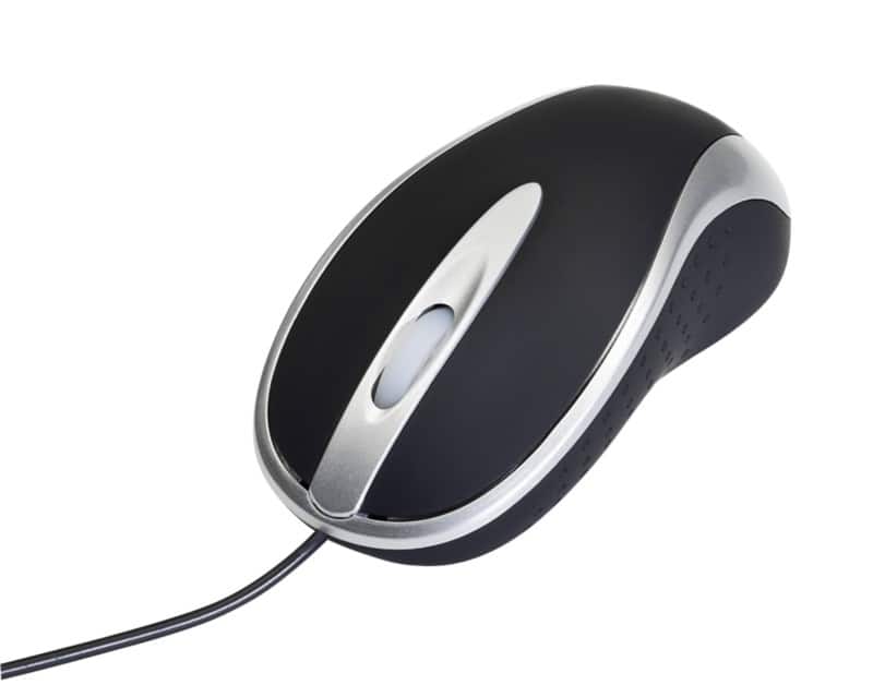 Viking Bedrade Ergonomische Muis AT-2134 Optisch voor Rechts- en linkshandige gebruikers 1,8 m USB-A kabel Zwart, zilver