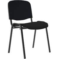 Nowy Styl Stapelbare stoel PLUS Stof Zwart 4 Stuks set 1 x 4 Bezoekersstoels zwart nowy styl frame fabric