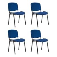 Nowy Styl ISO Plus Bezoekersstoel Stof Optionele armleuning Blauw 110 kg  4 Stuks