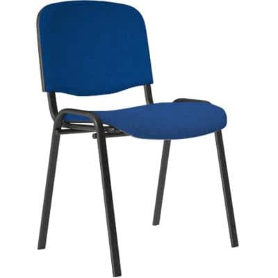 Nowy Styl Stapelbare stoel PLUS Stof Blauw 4 Stuks set 1 x 4 Bezoekersstoels blauw nowy styl frame fabric