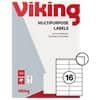 Viking Multifunctionele Etiketten 2195374 Zelfklevend Wit 105 x 35 mm 100 Vellen met 16 Etiketten