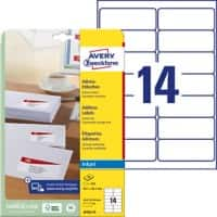 AVERY ZWECKFORM Adresetiketten J8163-25 A4 Wit 99,1 x 38,1 mm 25 Vellen à 14 Etiketten