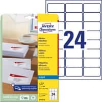 AVERY Zweckform Adresetiketten J8159-25 A4 Wit 63,5 x 33,9 mm 25 Vellen à 24 Etiketten