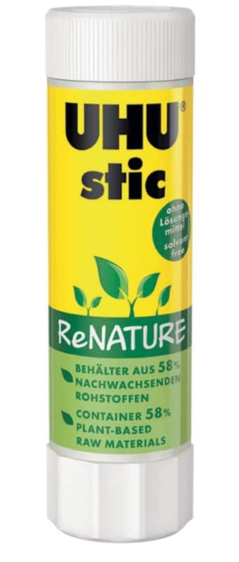 UHU ReNATURE Lijmstift Niet-permanent Transparant 40 g