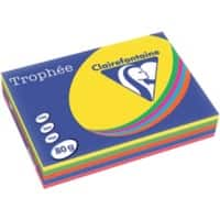 Clairefontaine Trophée A4 Gekleurd papier Blauw, fuchsia, geel, groen, rood 80 g/m² Mat 500 Vellen