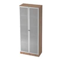 Hammerbacher Kast Gemelamineerde spaanplaat 5 Planken 800 x 420 x 2.004 mm Walnoot Bruin, zilver