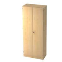 Hammerbacher Draaideurkast Melamine 4 Planken Afsluitbaar 800 x 420 x 2.004 mm Ahorn Bruin