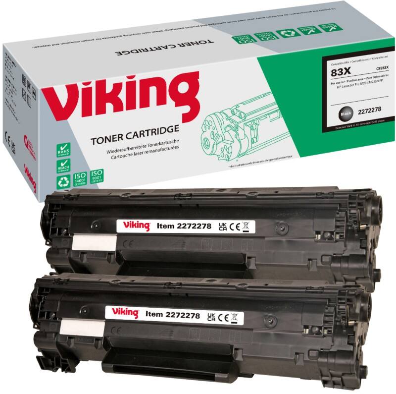 Viking 83X compatibele HP tonercartridge CF283X zwart