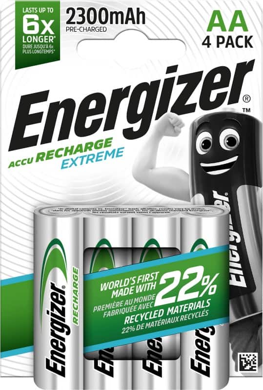 Energizer Batterij Extreme AA 2300 mAh Nikkel-metaalhydride (NiMH) 1.2 V 4 Stuks