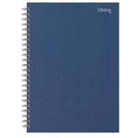 Office Depot A5 Spiraalblok Marineblauw Hardcover Gelinieerd Geperforeerd 80 vellen