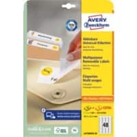 Avery Etiketten L4736REV-25 Klevend A4 Wit 45,7 x 21,2 mm 30 Vellen à 48 Etiketten