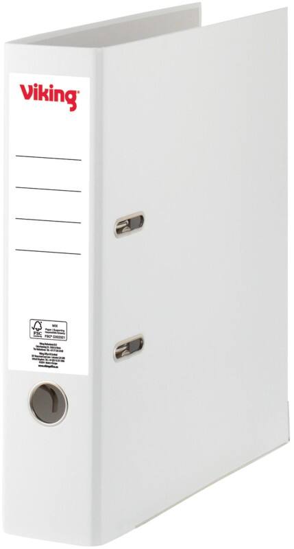 Viking Breed Ordner A4 75 mm Wit 2 Ringen Kunststof Mat Staand
