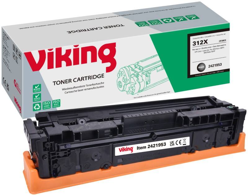 Viking 312X compatibele HP tonercartridge CF380X zwart