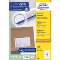 Avery UltraGrip Multifunctionele etiketten 3427 Klevend A4 Wit 105 x 74 mm 100 Vellen à 8 Etiketten