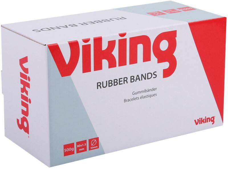 Viking Elastieken 80 x 1,5 mm Ø 50 mm Rood 500 g