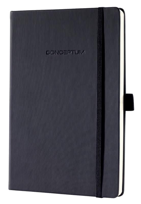 Sigel Conceptum Notitieboek A5 Blanco Gebonden Hardcover Zwart Niet geperforeerd 194 Pagina's 97 Vellen