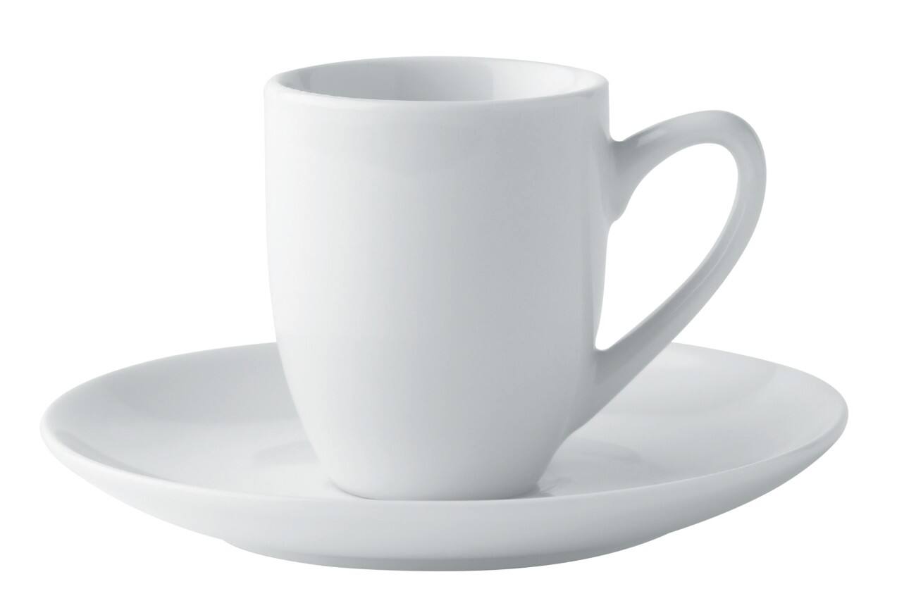 Niceday Kop en schotel set 60 ml Wit 6 sets