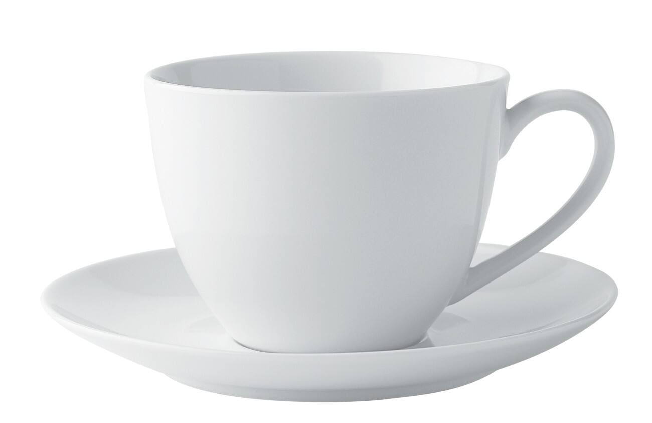 Niceday Kopjes met schotels 300 ml Wit 6 Sets