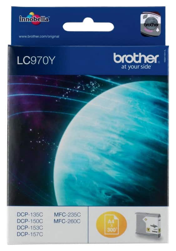 Brother LC970Y Origineel Inktcartridge Geel