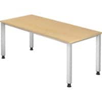 Hammerbacher Q Series Hoogteverstelbaar Bureau Rechthoekig Ahorn 4 voeten 1.800 (B) x 685 (H) mm Hout