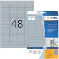 HERMA Etiketten 4221 Klevend A4 Zilver 45,7 x 21,2 mm  25 Vellen à 48 Etiketten