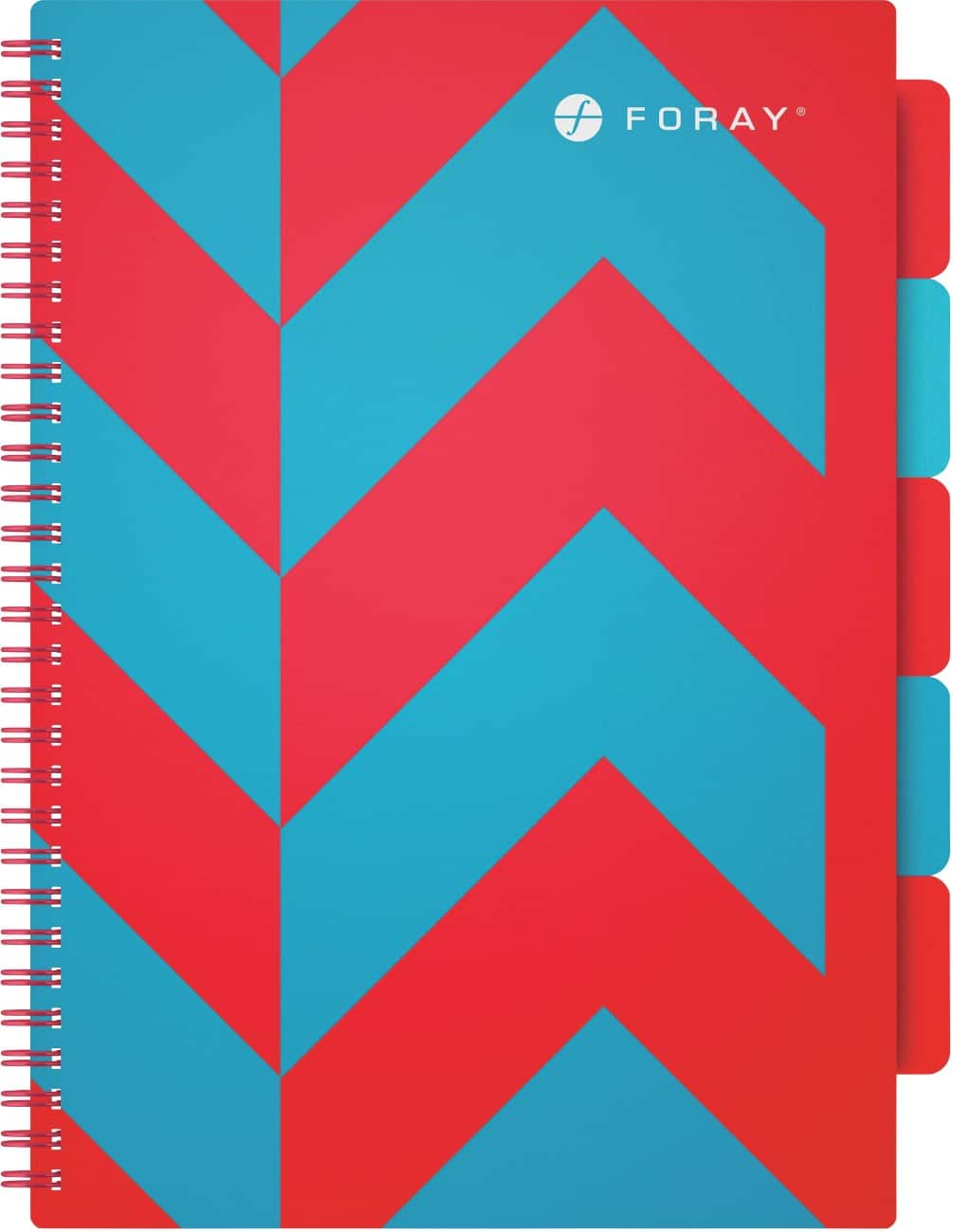 Foray Extreme A4 Projectboek Turquoise Polypropyleen kaft Gelinieerd Geperforeerd 175 vellen