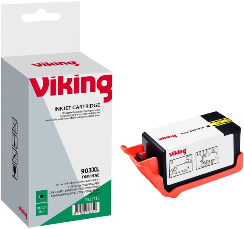 Viking 903XL compatibele HP inktcartridge T6M15AE zwart