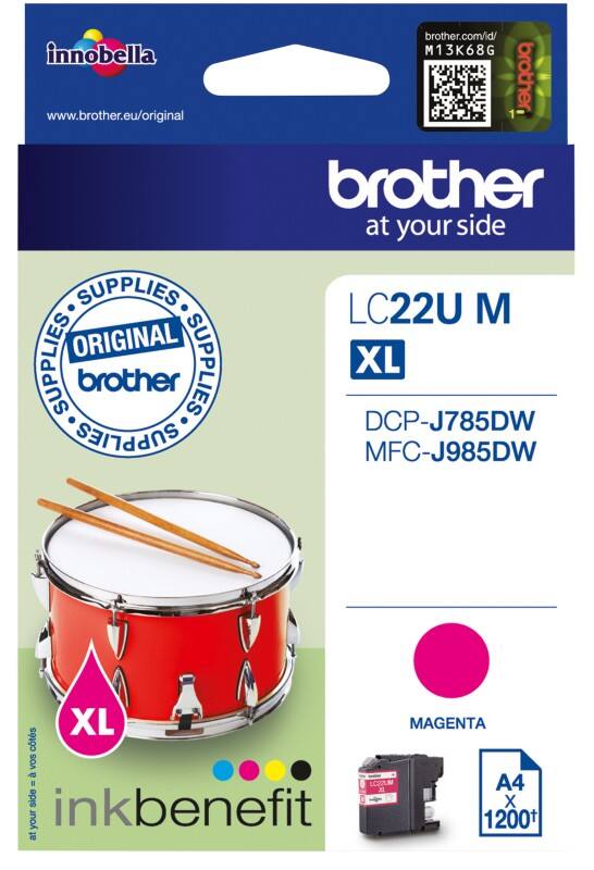 Brother LC22UM Origineel Inktcartridge Magenta
