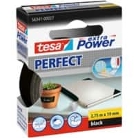 tesa Textieltape extra Power Perfect Zwart 19 mm (B) x 2,75 m (L) Celwolweefsel