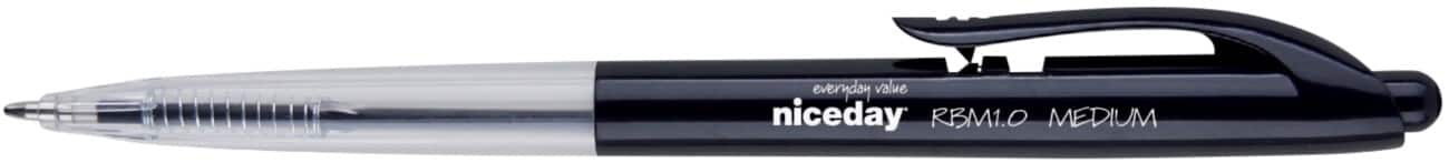 Niceday RBM1.0 Balpen Zwart 10 Stuks