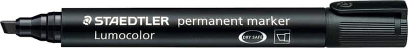 STAEDTLER Lumocolor 350 Permanentmarker Breed Beitelpunt 2,0 - 5,0 mm Zwart Navulbaar
