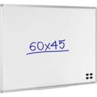 Viking wandmontage magnetisch whiteboard gelakt staal 60 x 45 cm