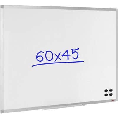 Viking wandmontage magnetisch whiteboard gelakt staal 60 x 45 cm