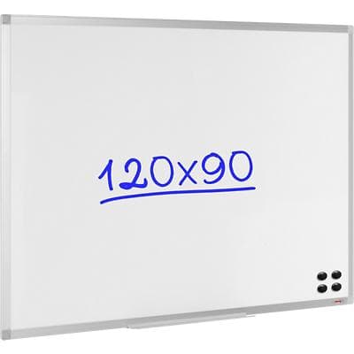 Viking wandmontage magnetisch whiteboard gelakt staal 120 x 90 cm