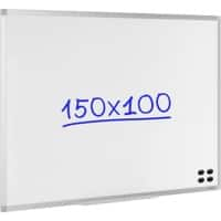 Viking Standaard Whiteboard Wandmontage Magnetisch Gelakt staal Enkel 150 (B) x 100 (H) cm