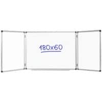 Viking Meervlaks Vouwbaar whiteboard Magnetisch Gelakt staal Dubbel 90 (B) x 60 (H) cm  