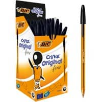 BIC Cristal Original Fine balpen zwart fijn 0,3 mm 50 stuks